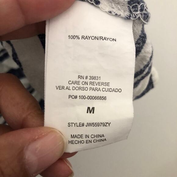 Jolt striped smoked peplum tank top M - Picture 5 of 5